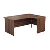 Jemini Radial Right Hand Panel End Desk 1600x1200x730mm Dark Walnut KF805113