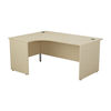 Jemini Radial Left Hand Panel End Desk 1800x1200x730mm Maple KF805168