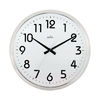 Acctim Orion Silent Sweep Wall Clock 320mm Chrome/White 21287