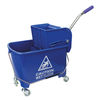 20 Litre Blue Mobile Mop Bucket and Wringer
