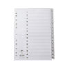 Concord Index 1-15 A4 Polypropylene Grey 62605