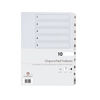 Concord Unpunched Index 1-10 A4 160gsm White (Pack of 10) 75201