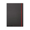 Black n' Red Casebound Hardback Notebook Ruled A4 Black 400038675