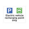 Spectrum Safety Sign Electric Vehicle Recharging Point Only RPVC 400x300mm 14980