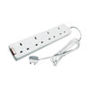 CED 4-Way White Extension Lead, 5 Metre - HID43129