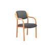 Jemini Charcoal Wood Frame Side Chair with Arms