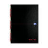 Black n' Red Wirebound Ruled Perforated Hardback Notebook A4 (Pack of 5) 100102248