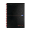 Black n' Red A4 5mm Square Wirebound Hardback Notebooks, Pack of 5 - 846350102