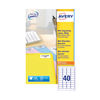 Avery 45.7 x 25.4mm White Mini Organising Laser Labels, Pack of 1000