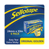 Sellotape Golden Tape 24mm x 33m (Pack of 6)