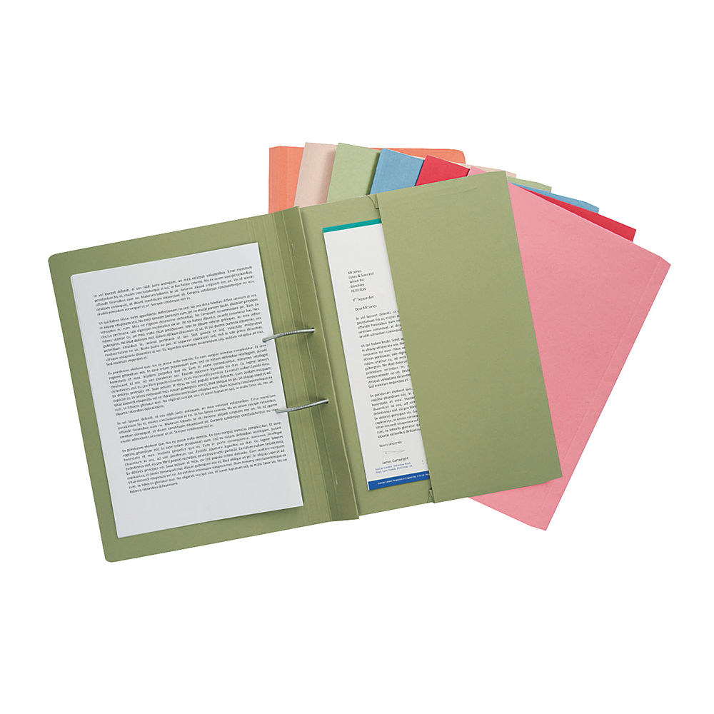 Guildhall Green Foolscap Pocket Spiral File (Pack of 25)