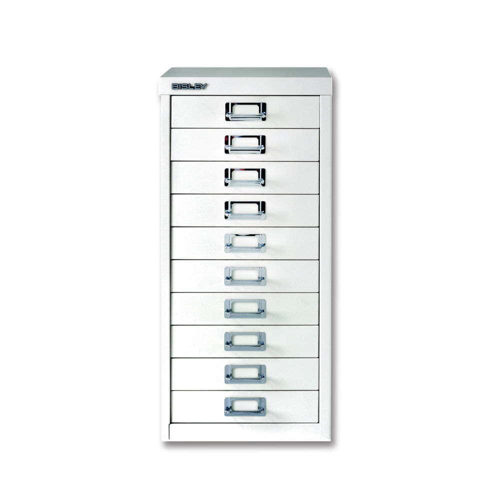 Bisley 10 Multidrawer Cabinet A4 279x380x590mm Chalk White BY19660