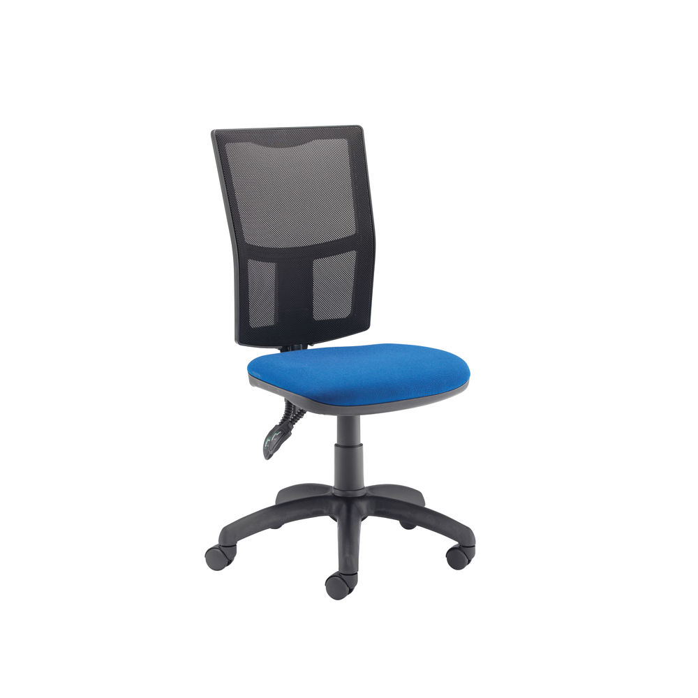 Jemini Medway High Back Operators Chair 640x640x1010-1175mm Mesh Back Blue KF74197