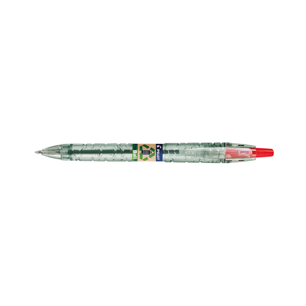 Pilot Red B2P Ecoball Ballpoint Medium Pens (Pack of 10) - 4902505621604