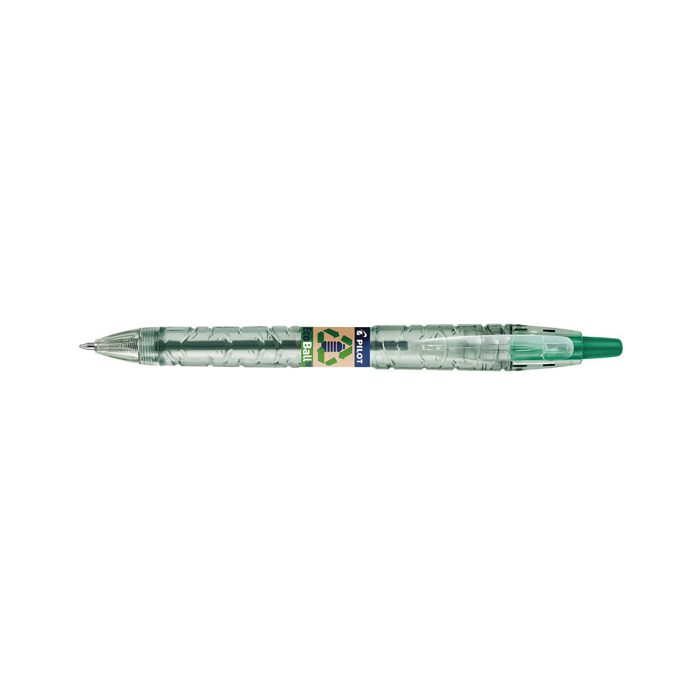 Pilot Green B2P Ecoball Ballpoint Medium Pens (Pack of 10)