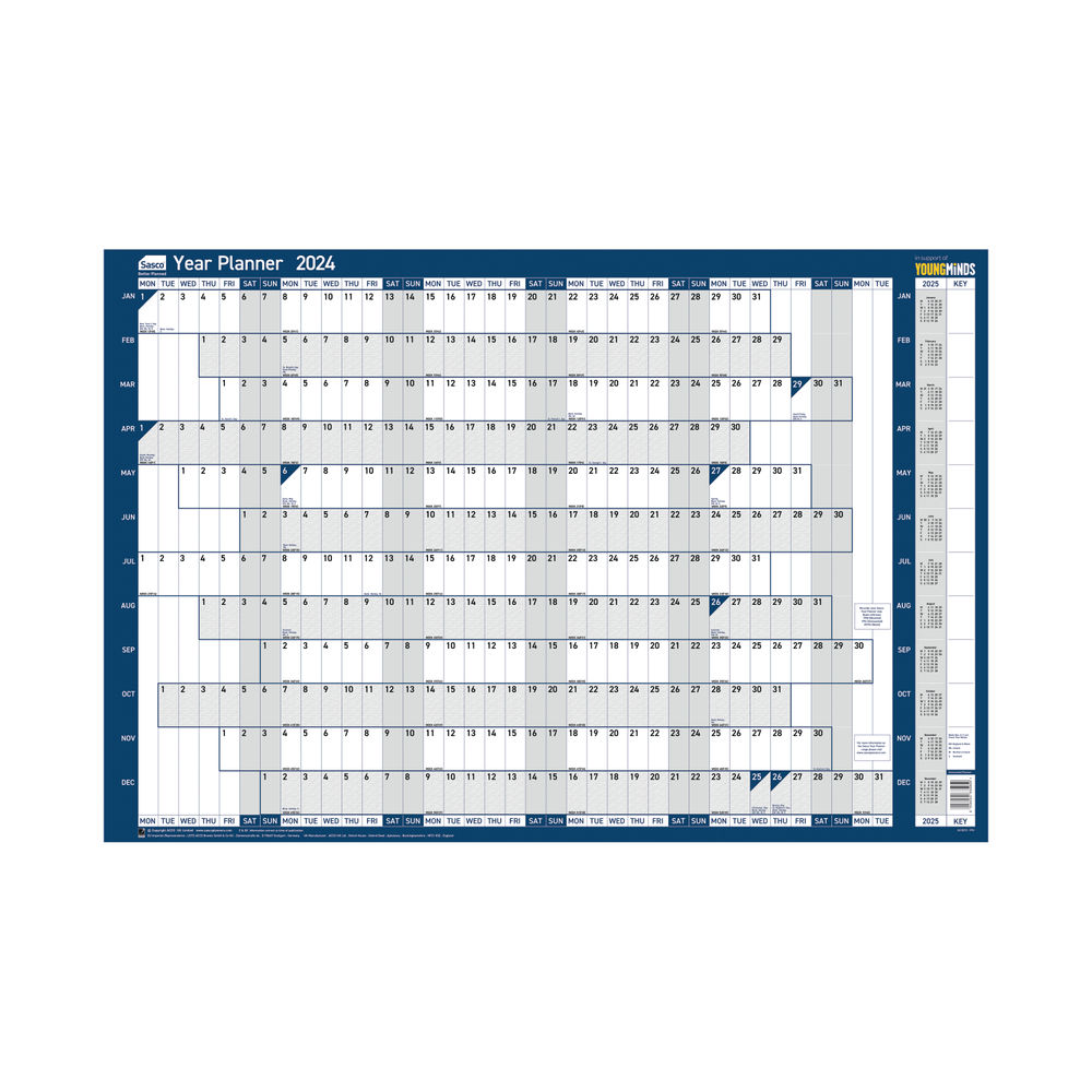 Sasco Year Planner Unmounted 2024 2410215