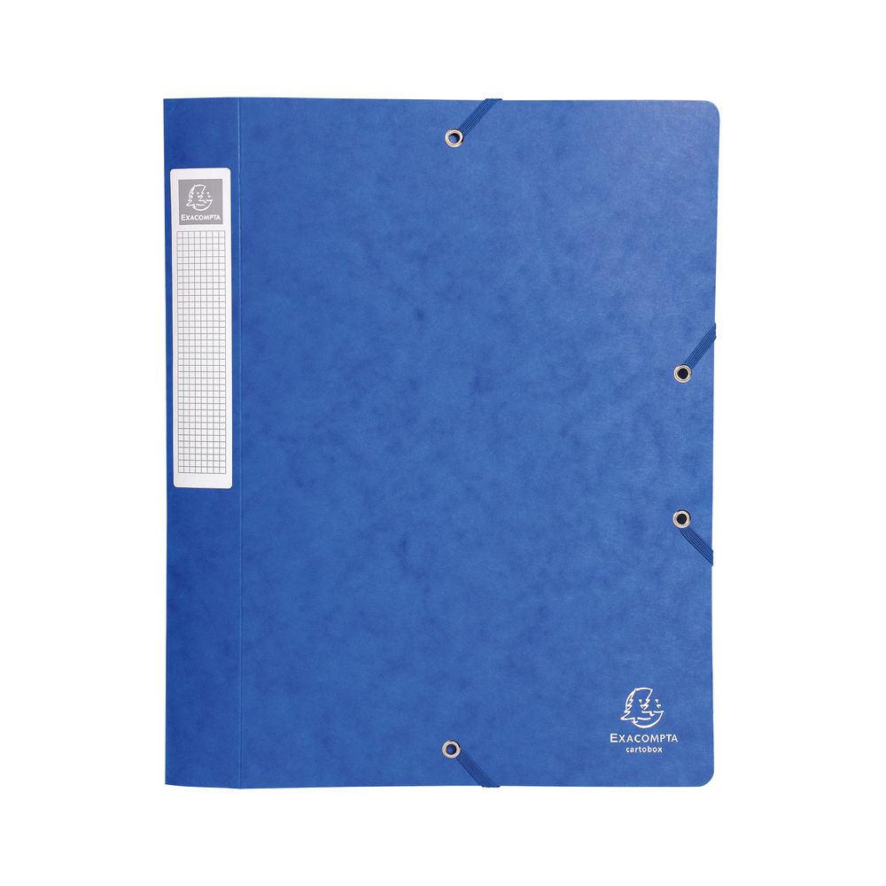 Exacompta Box File Pressboard 40mm 600g A4 Blue (Pack of 10)