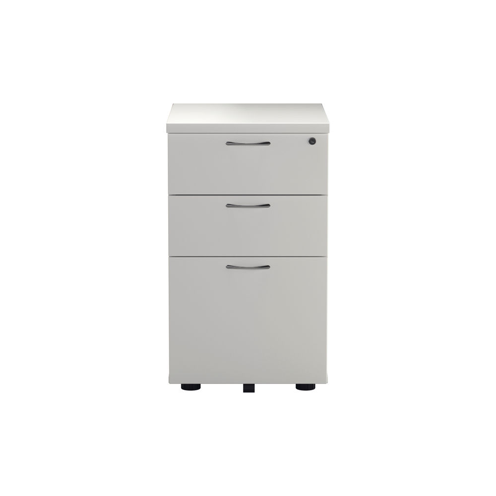 Jemini H690mm White 3 Drawer Under Desk Pedestal