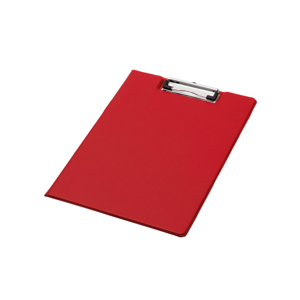 Q-Connect PVC Foldover Clipboard Foolscap Red