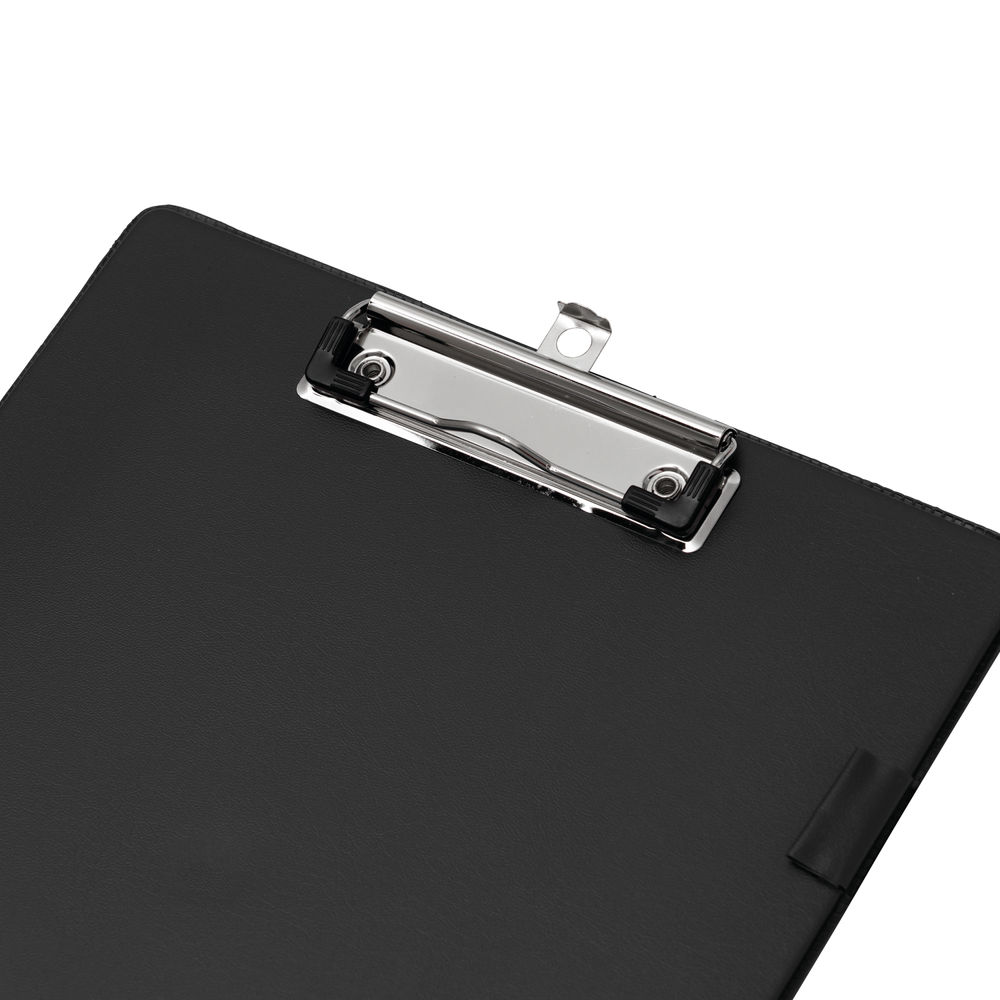 Q-Connect PVC Single Clipboard Foolscap Black