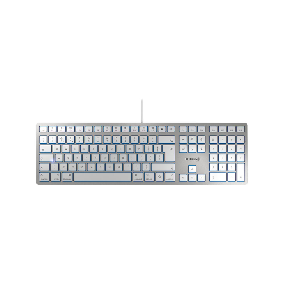 Cherry KC 6000 Slim for Mac Corded keyboard Silver/White JK-1610GB-1