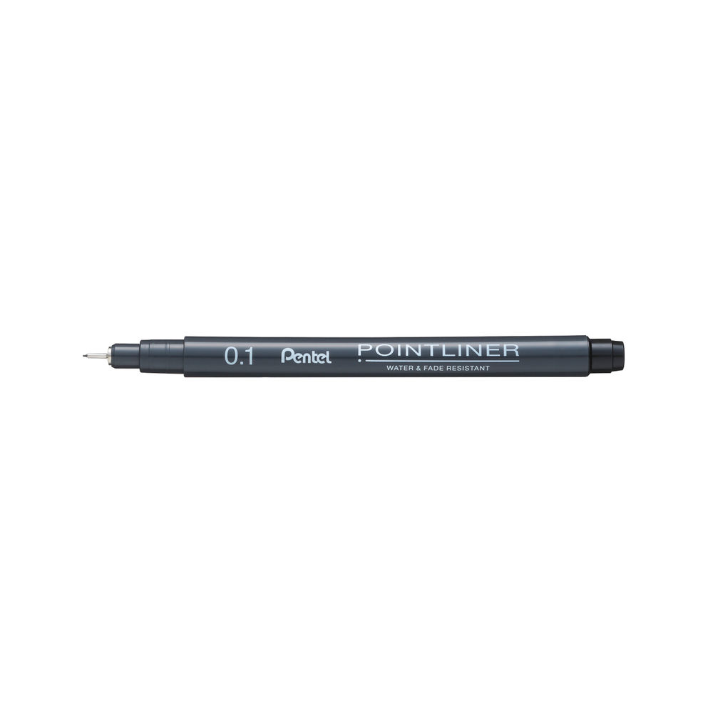 Pentel Pointliner Pigment Liner 0.1mm Black (Pack of 12) S20P-1A