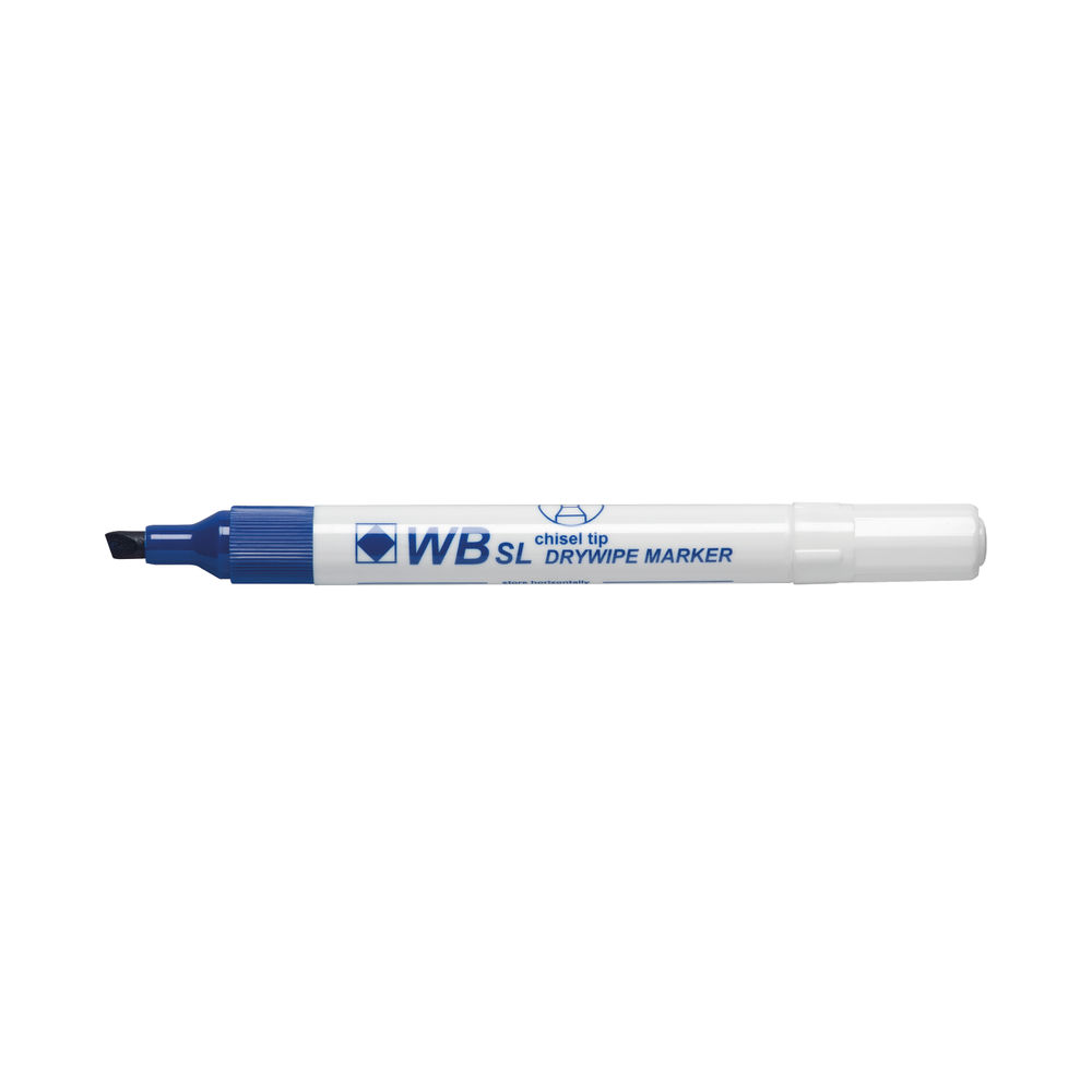 Blue Chisel Tip Whiteboard Markers (Pack of 10)