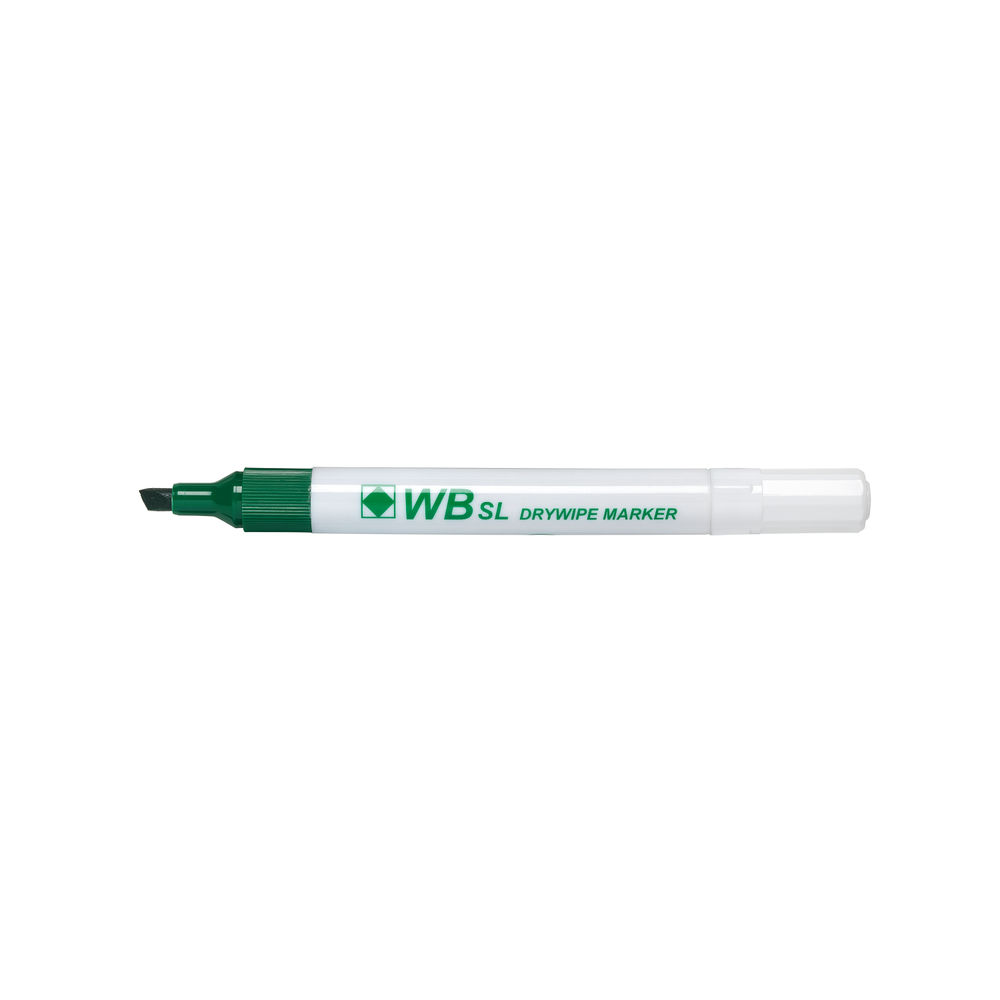 Green Chisel Tip Whiteboard Marker (Pack of 10)