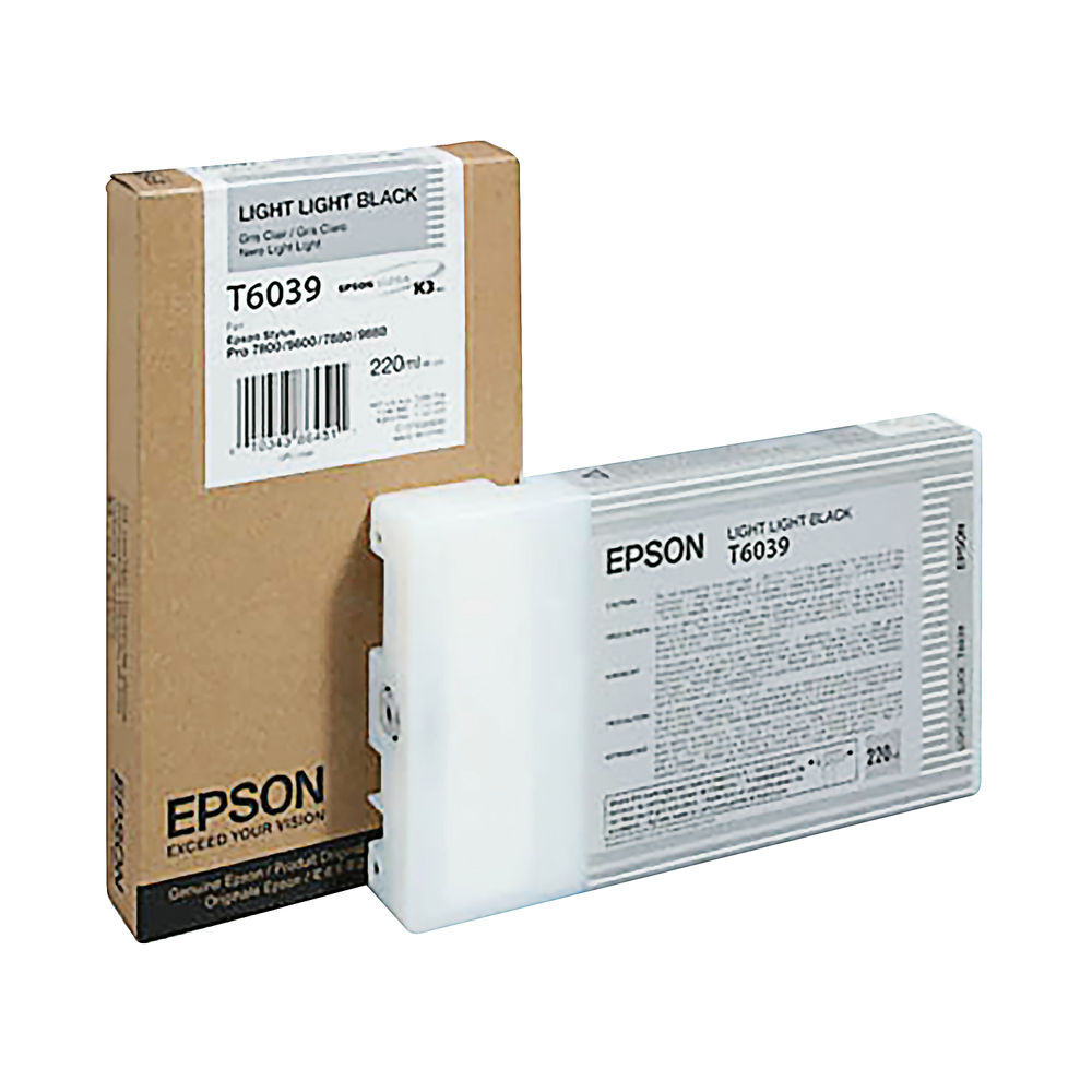 Epson T6039 Light Light High Yield Black Inkjet Cartridge C13T603900 / T603900