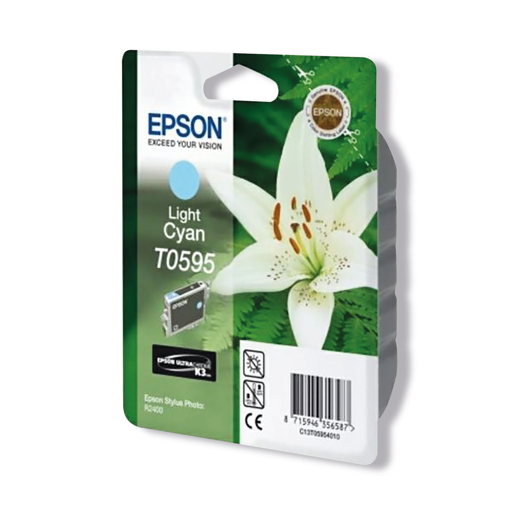 Epson T0595 Light Cyan Ink Cartridge - C13T05954010