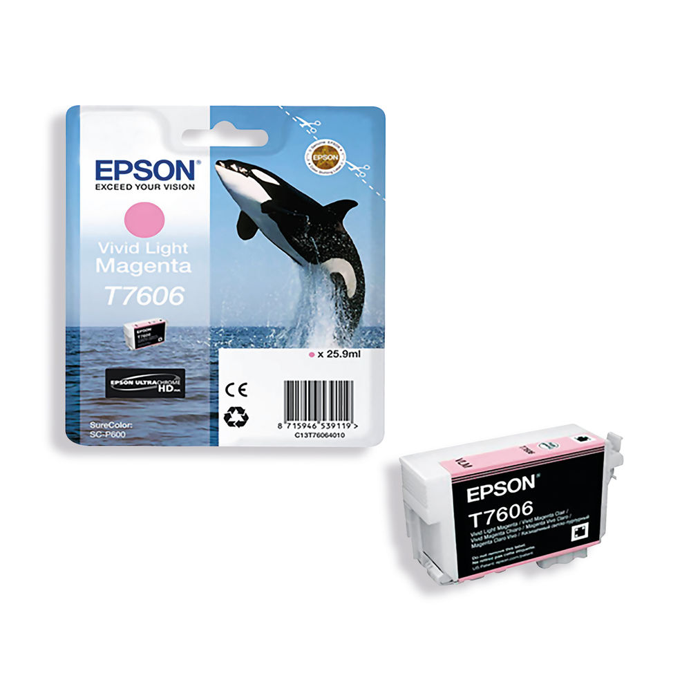 Epson T7606 Vivid Light Magenta Ink Cartridge - C13T76064010