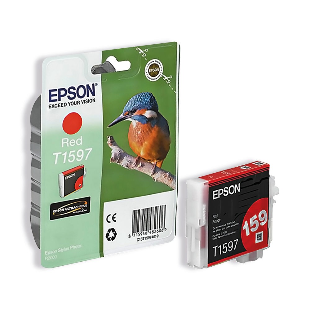 Epson T1597 Red Inkjet Cartridge C13T15974010 / T1597