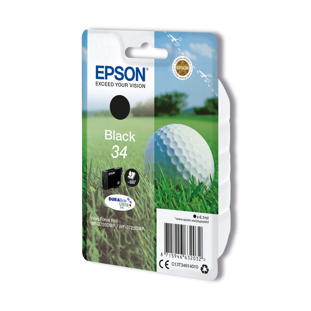 Epson 34 Black Ink Cartridge - C13T34614010