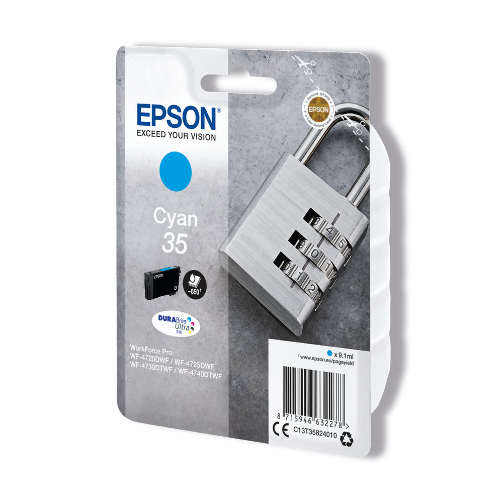 Epson 35 Cyan Ink Cartridge - C13T35824010