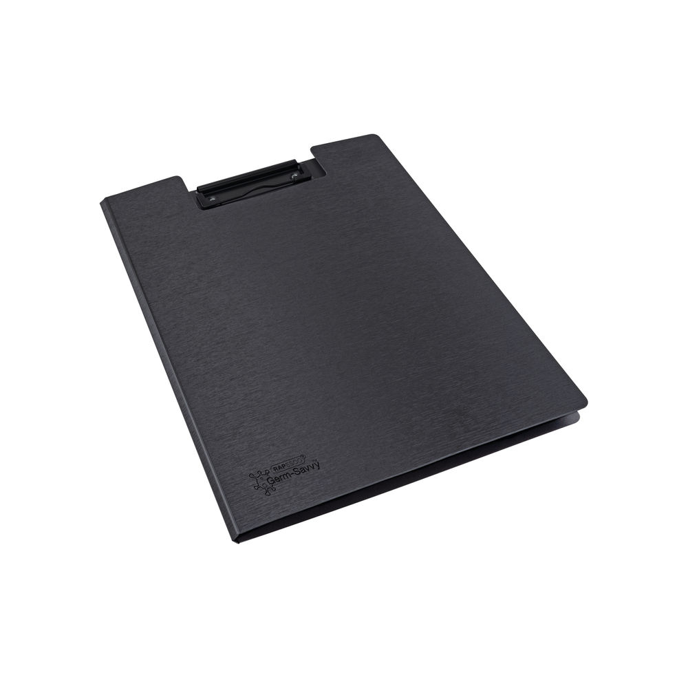 Rapesco A4 Black Germ-Savvy Clipboard (Pack of 4)