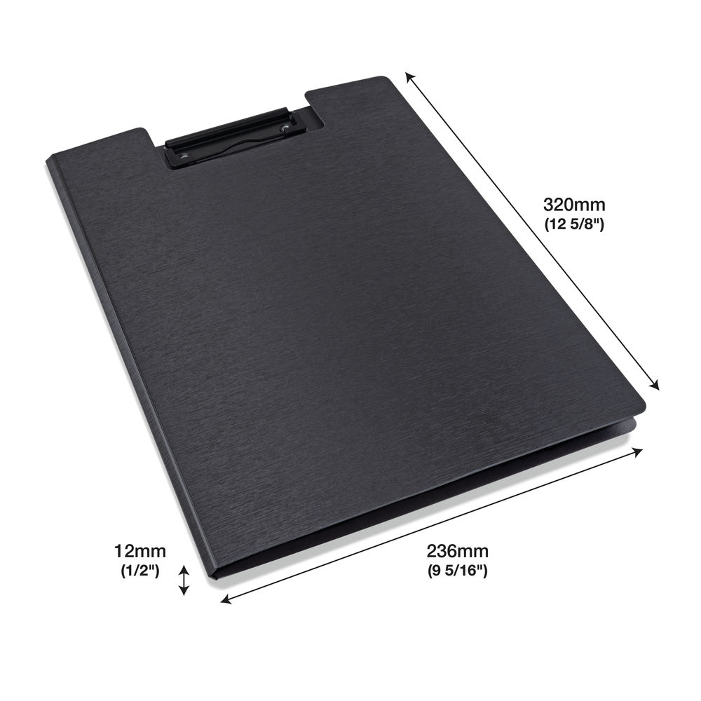 Rapesco A4 Black Germ-Savvy Clipboard (Pack of 4)