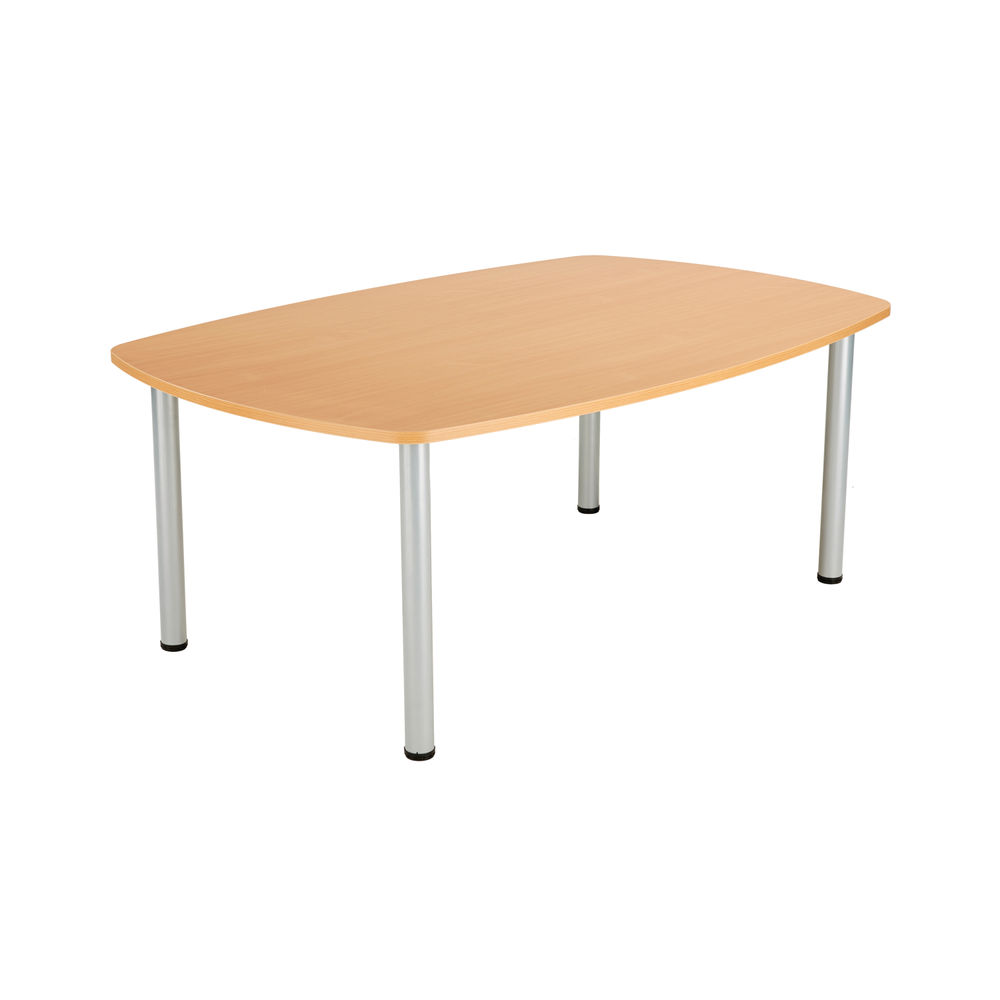 Jemini Boardroom Table 1800x1200x730mm Beech/Silver KF816500