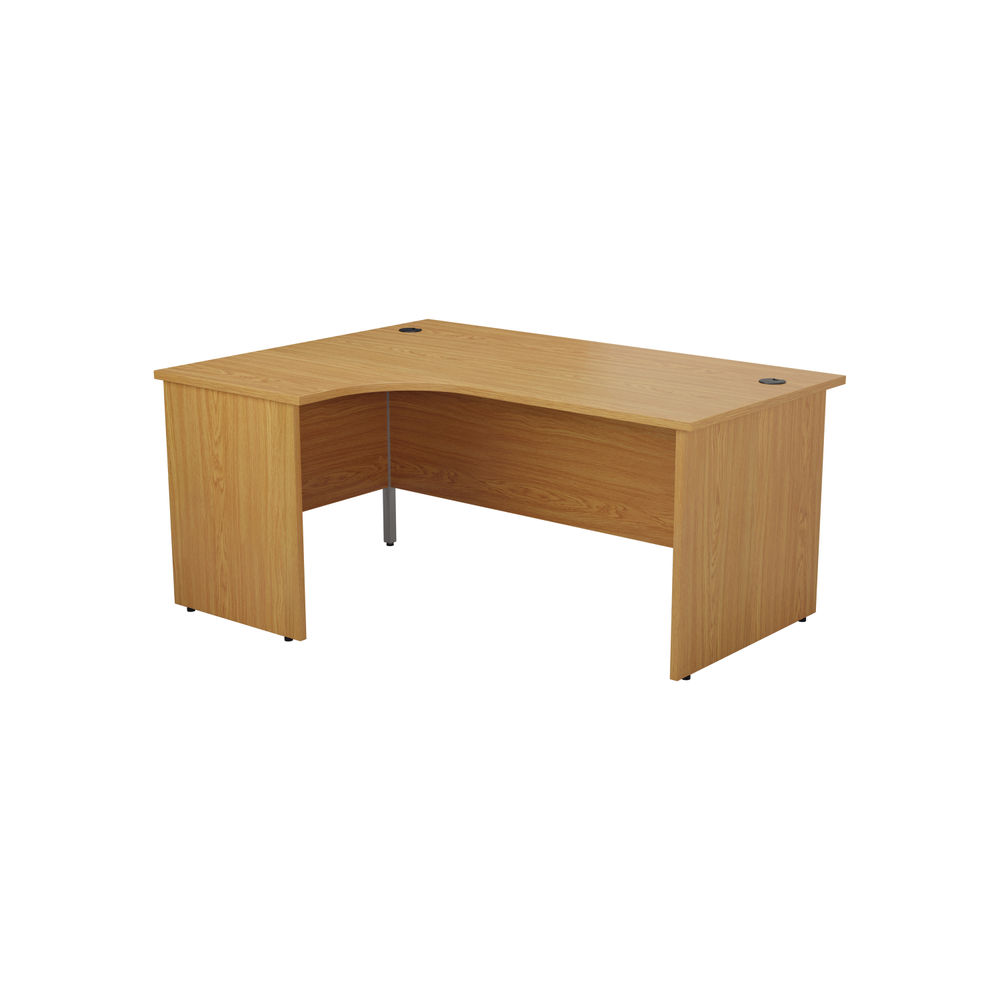 Jemini Radial Left Hand Panel End Desk 1600x1200x730mm Nova Oak KF805021