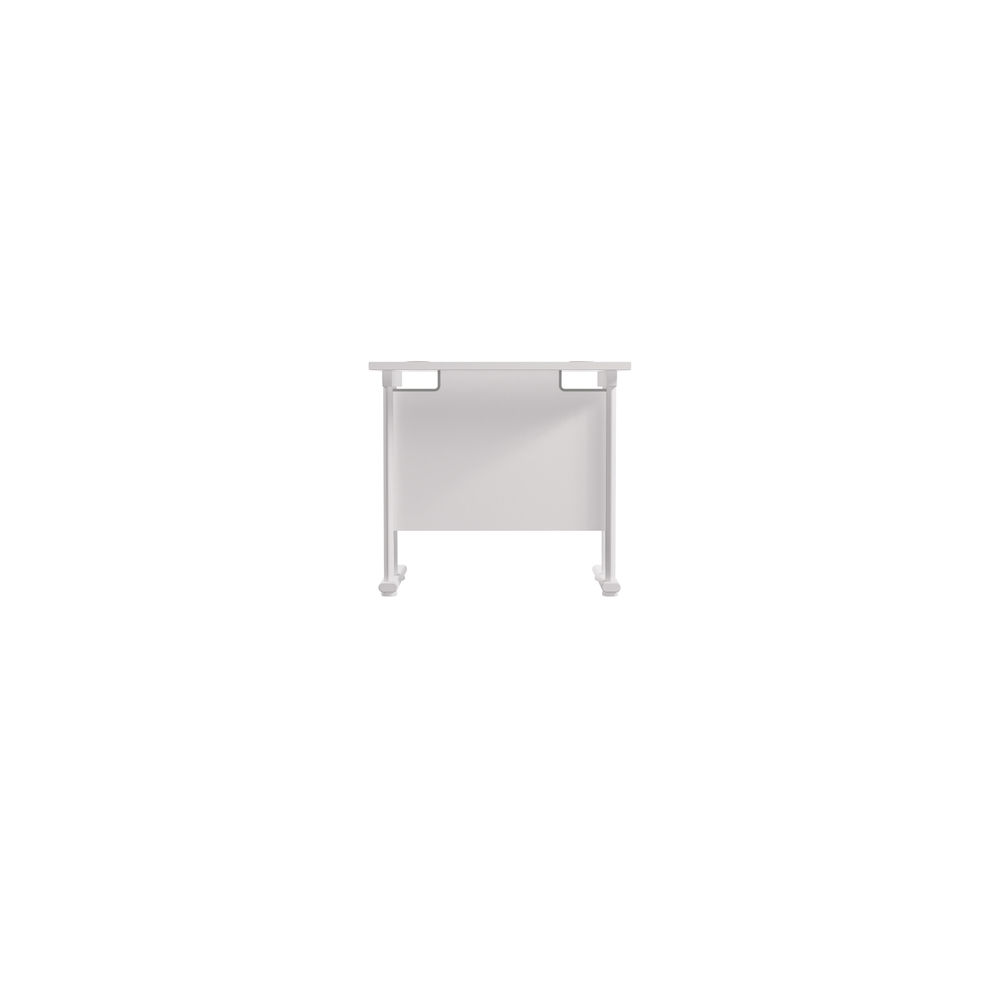 Jemini 800x600mm White/White Rectangular Cantilever Desk