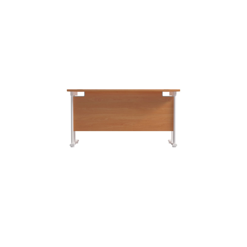 Jemini 1200x600mm Beech/White Rectangular Cantilever Desk