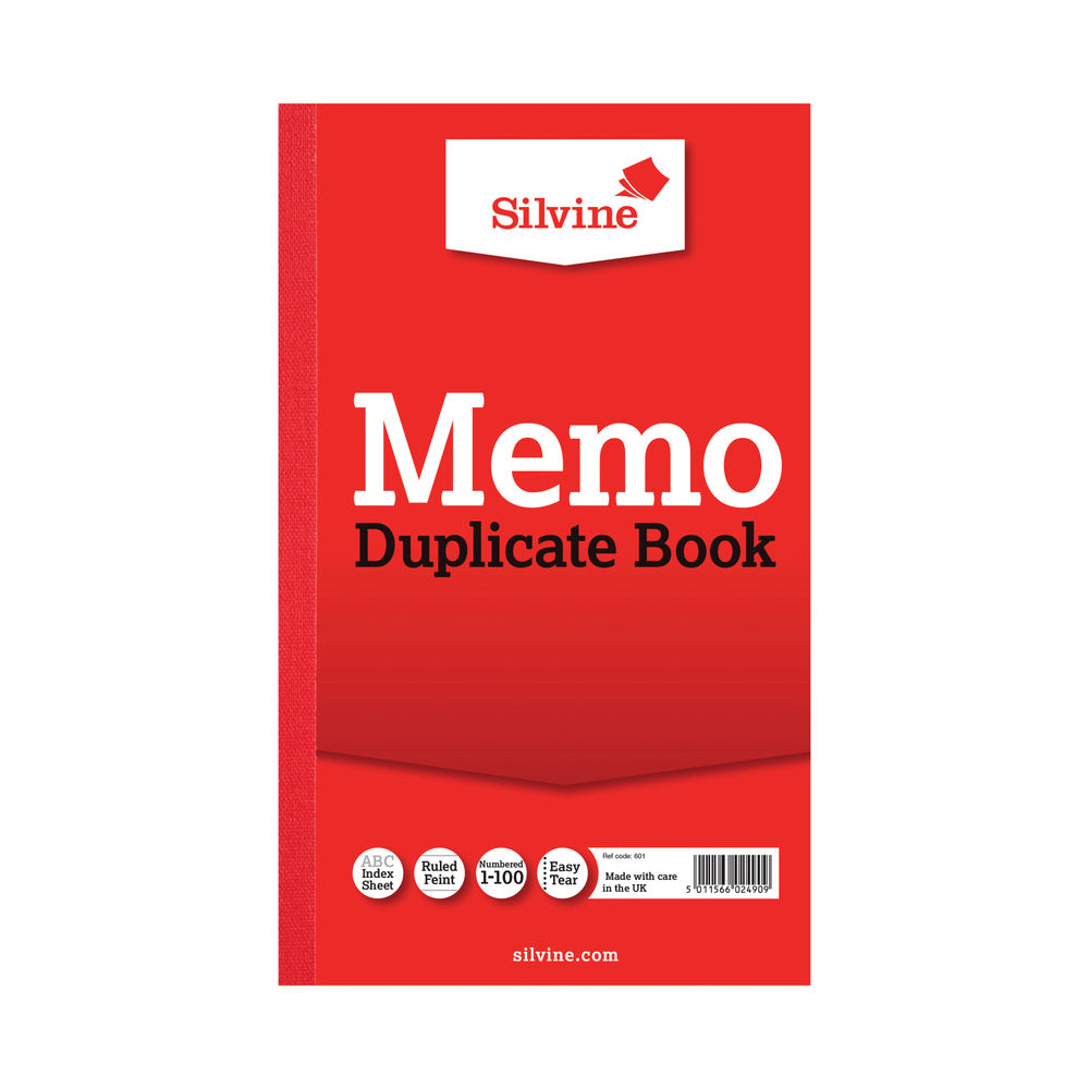 Silvine Duplicate Books 213 x 125mm Memo [6 Pack] | 601