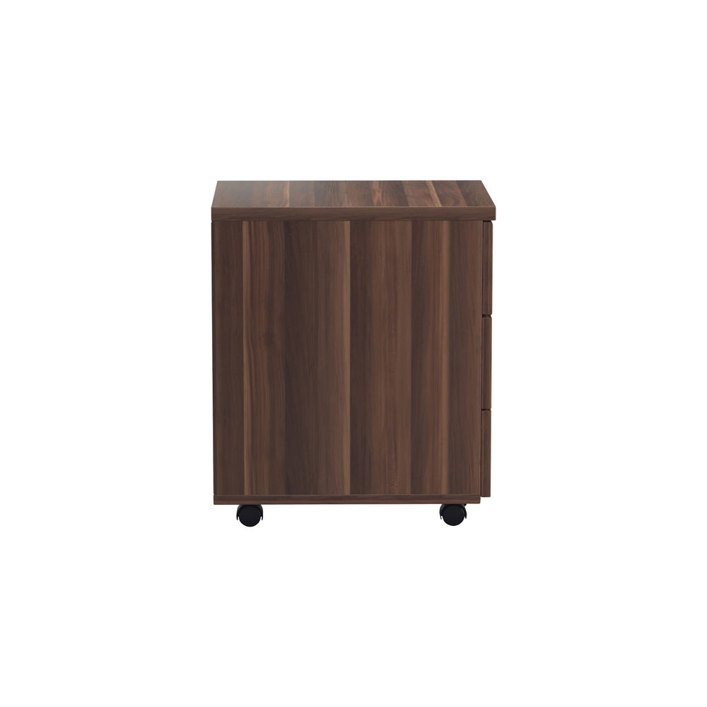 Jemini H595mm Walnut 3 Drawer Mobile Pedestal