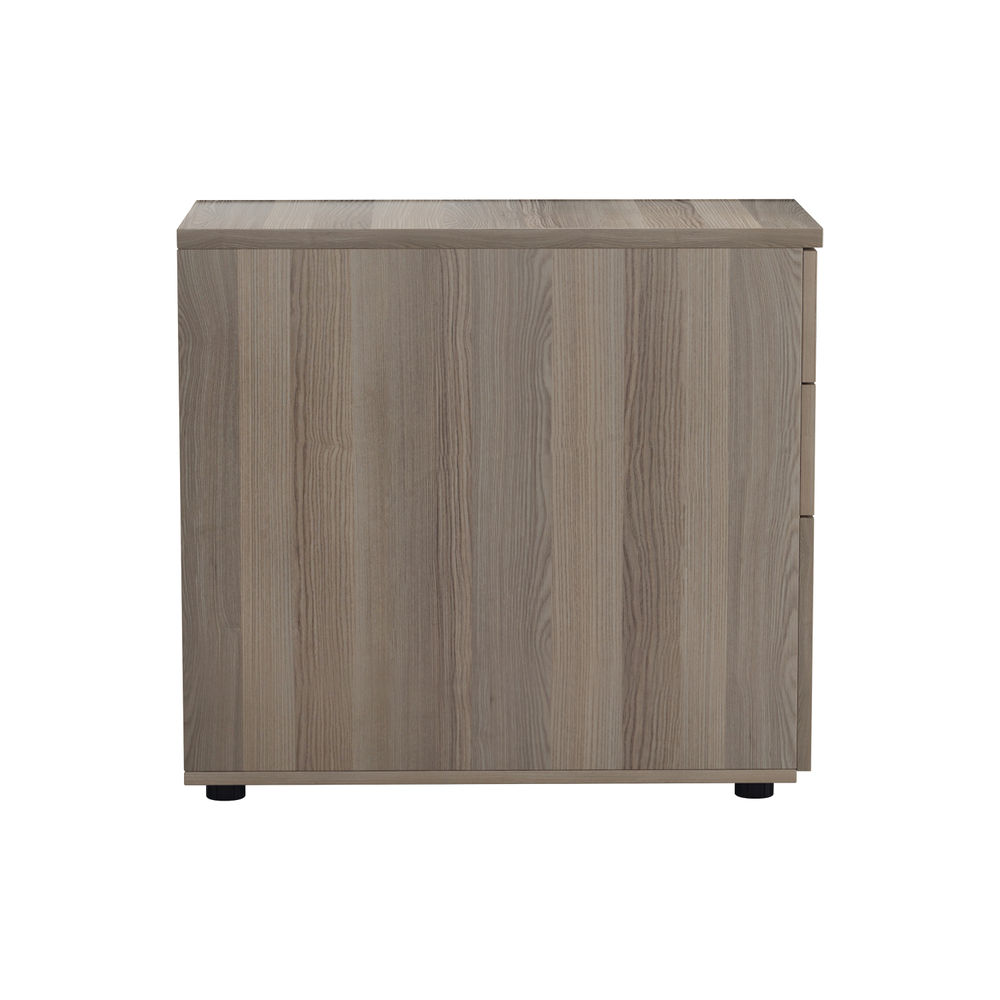 Jemini H730mm Grey Oak 3 Drawer Desk High Pedestal