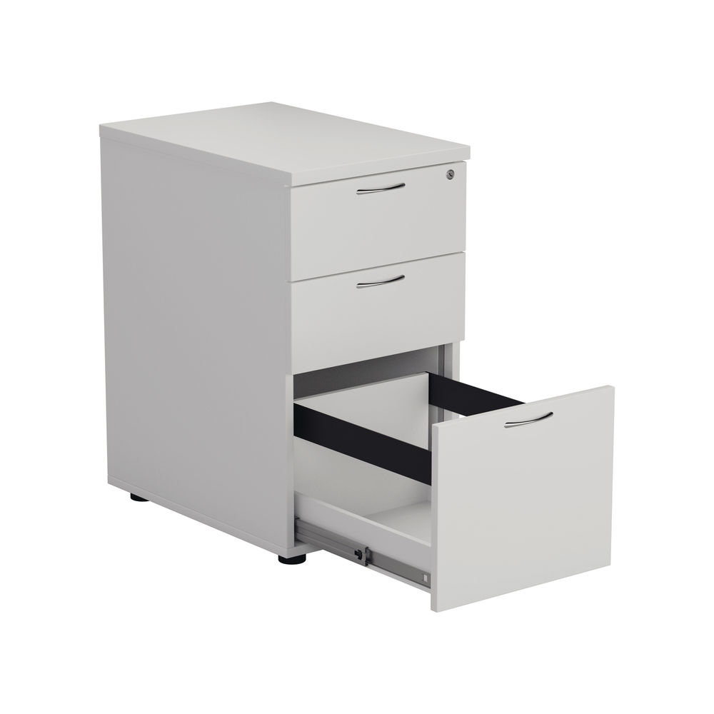 Jemini H730mm White 3 Drawer High Pedestal