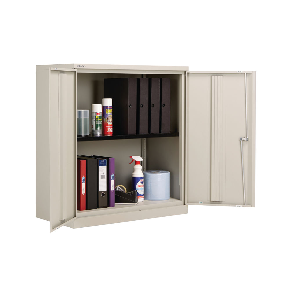 Bisley 1000mm Goose Grey 2 Door Empty Cupboard