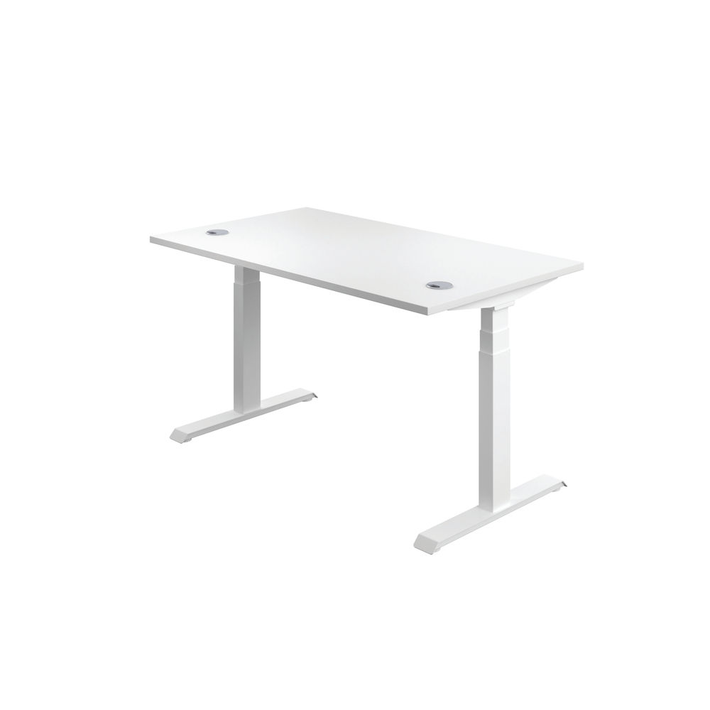 Jemini 1400x800mm White/White Sit Stand Desk