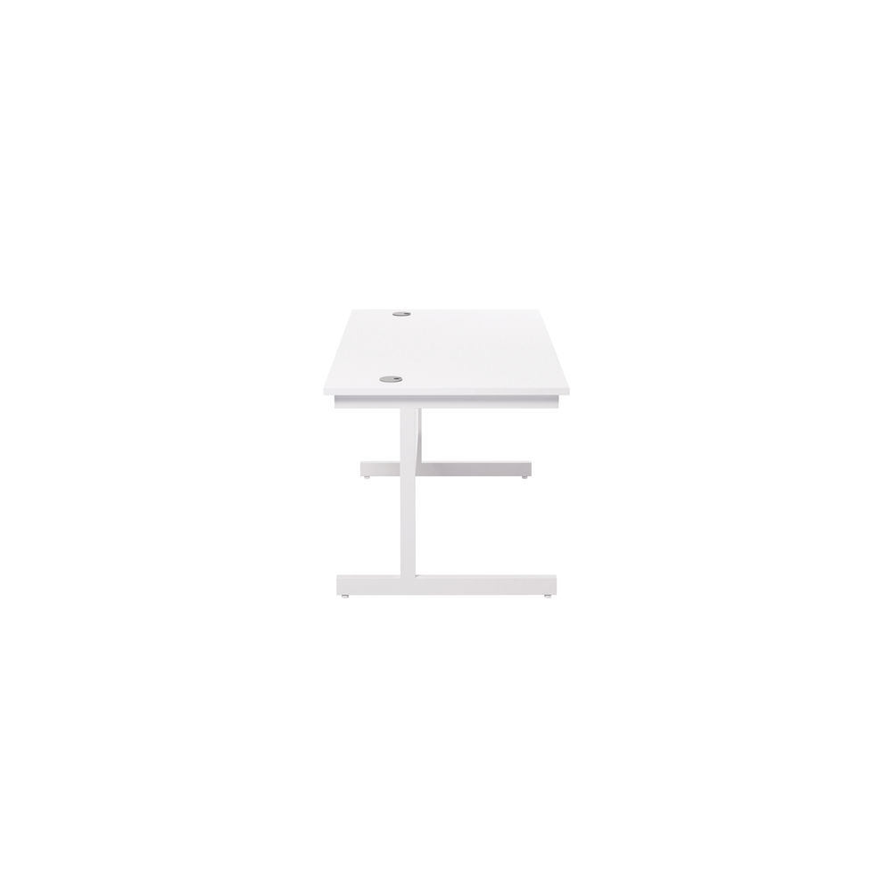 Jemini 1400x800mm White/White Single Rectangular Desk