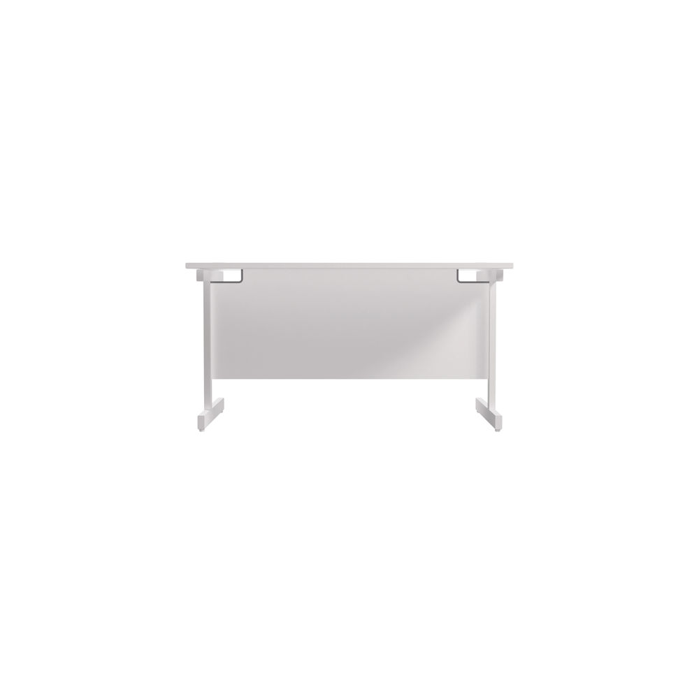 Jemini 1400x800mm White/White Single Rectangular Desk