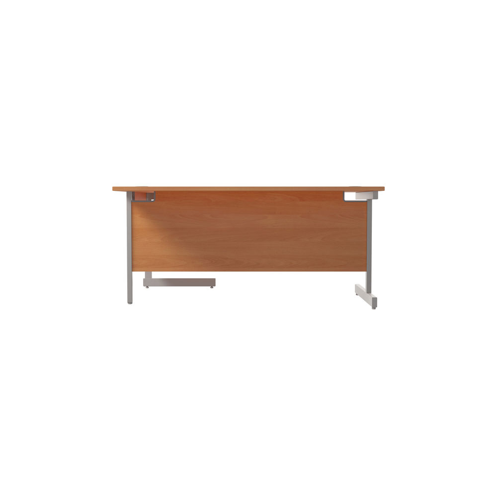 Jemini 1600mm Beech/Silver Right Hand Radial Desk