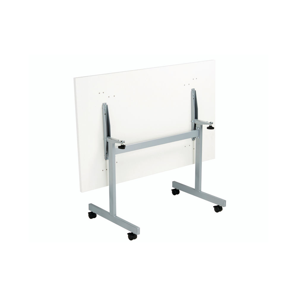 Jemini 1200x800mm White/Silver Rectangular Tilting Table